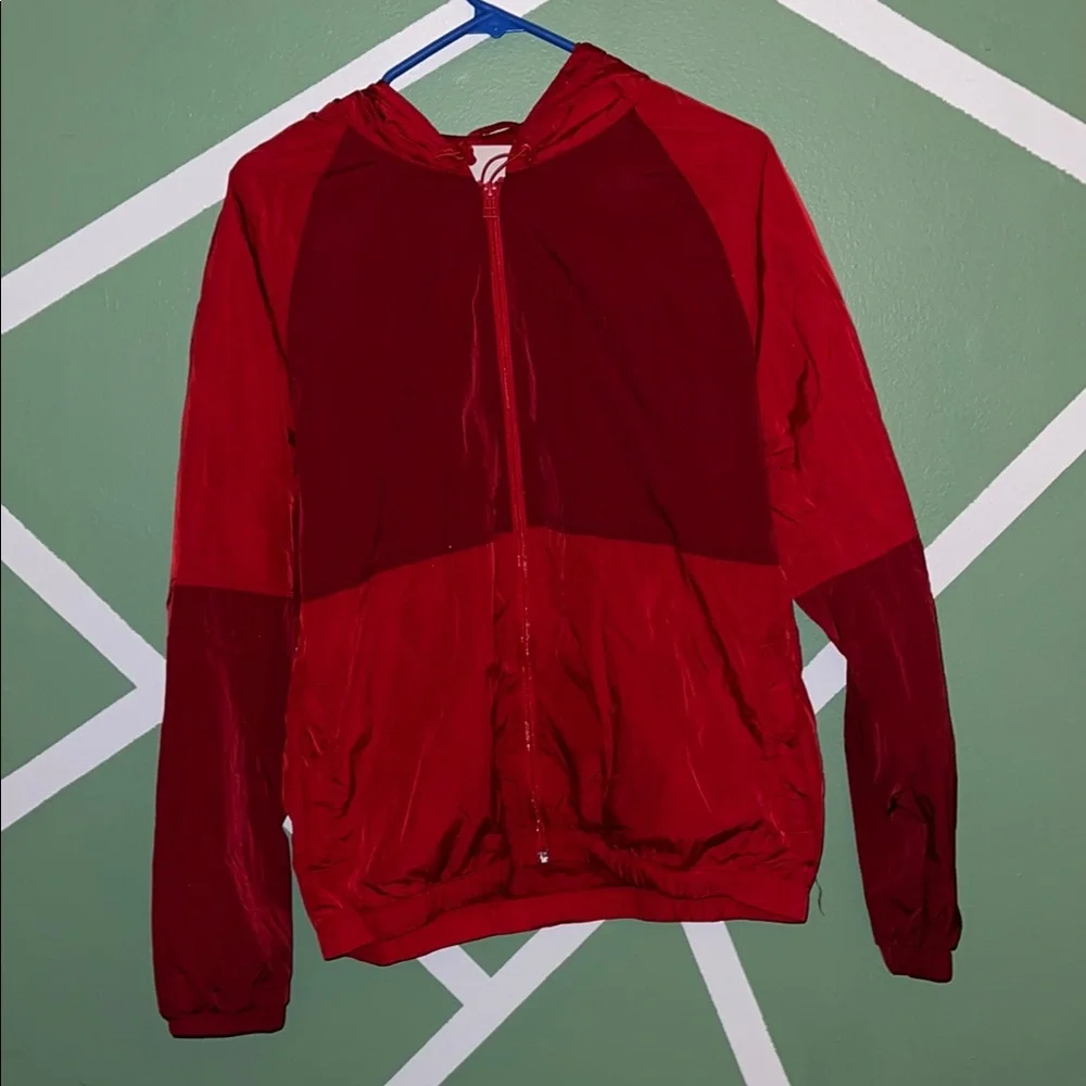 LCKR- Red Windbreaker with Color-Block Design